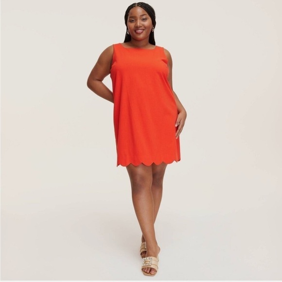 Kate Spade X Target Dresses & Skirts - Kate Spade x Target Red/Orange Scalloped Mini Shift Dress Size Medium NWOT